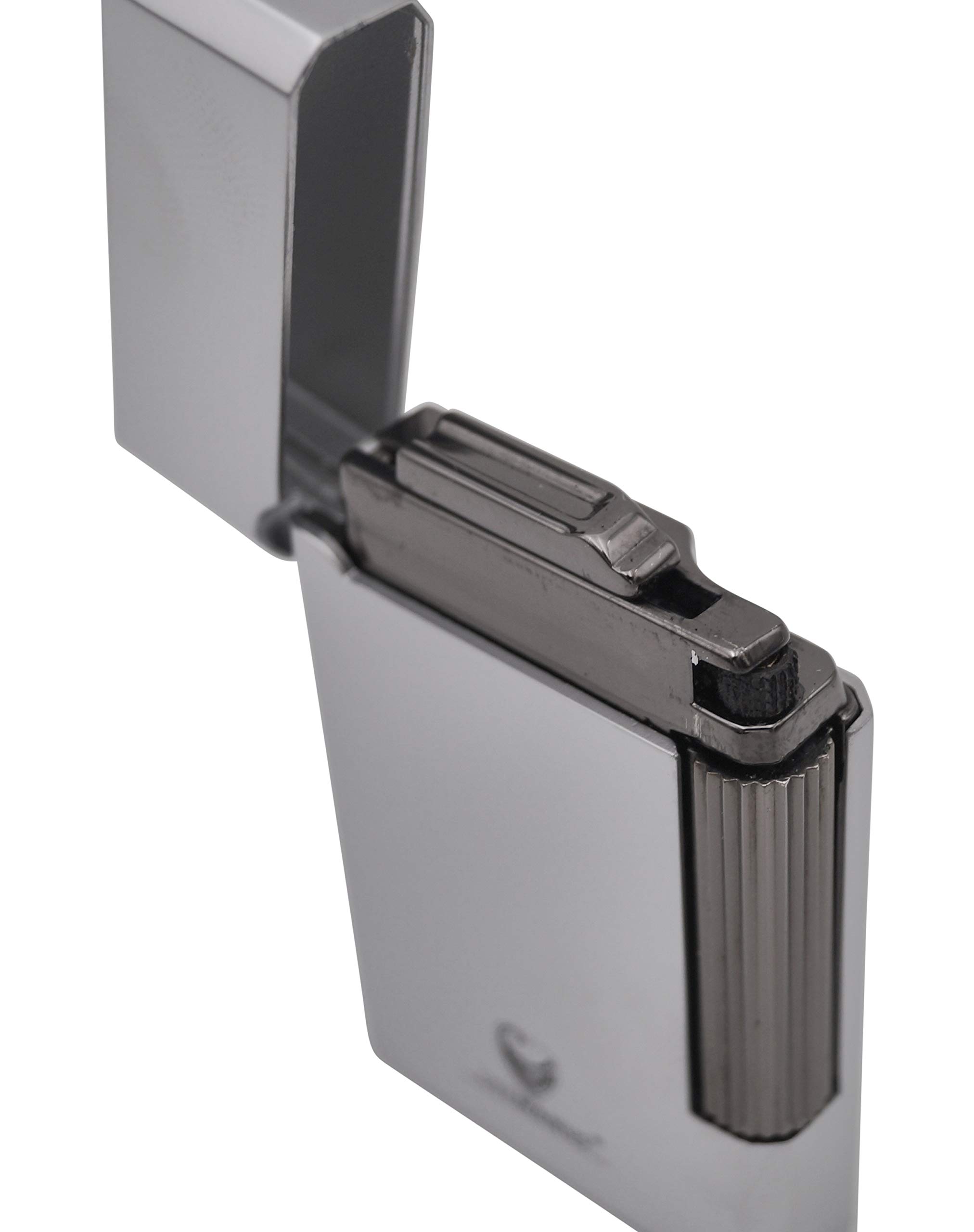GERMANUS Briquet, entièrement en métal, argenté, le robuste