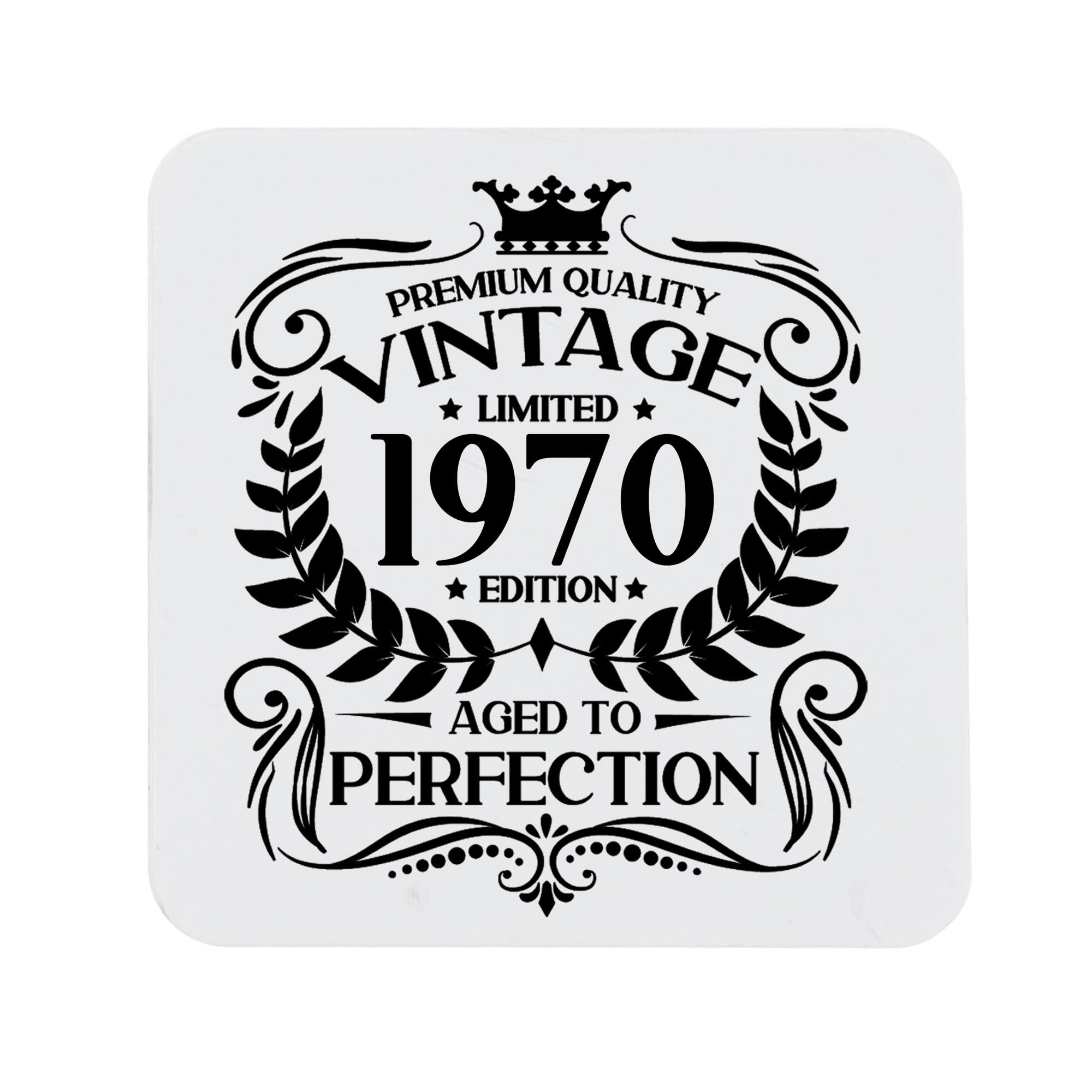 80th Birthday Gift for Men Vintage 1946 Aged to Perfection Engraved Slate Coaster Present for 80 Year Old Etched Natural Slate Placemat (Round Slate) — view 240