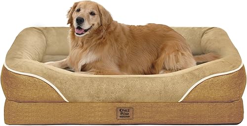 Miniatura 17 de Cama Ortopédica Lavable para Perros Grandes - Camas de Espuma Ortopédica Desmontable para Perros con Bordes Acolchados Cama Grande Impermeable para