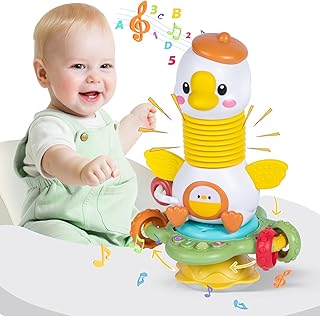 COYYERC Musical Toys for 1+ Year Old Baby, Montessori Toys High Chair Toys Suction Cup for 6 12 Months Toddler Activity Table Top Toys Gifts for 6 12 Months Baby Rattle Sensory Toys 12+ Months