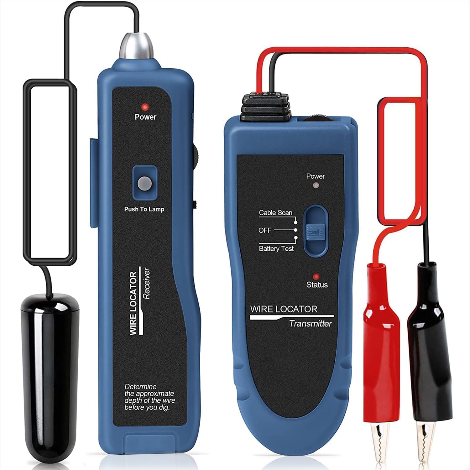 Underground Wire Locator & Cable Tester F02 Pro with Rechargeable 1100mAh Battery for Locating Wires & Control Cables