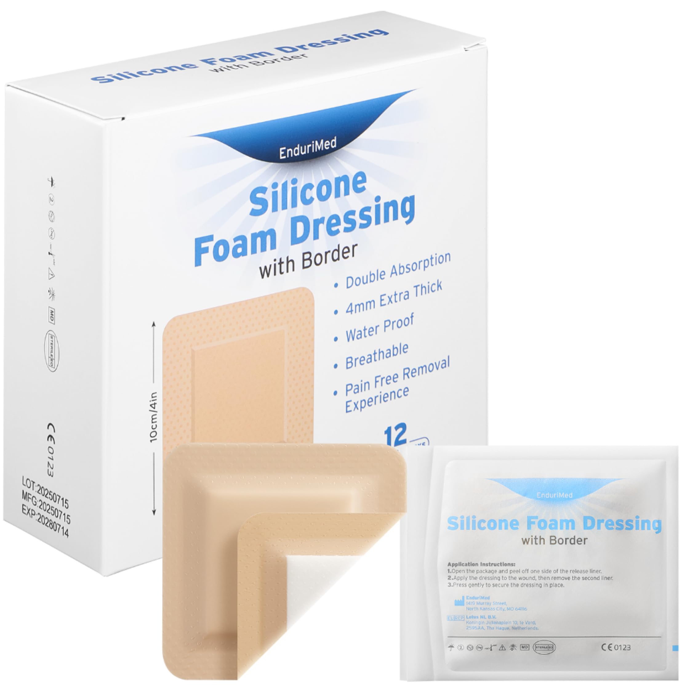wound care dressing Amazon.com: Silicone Foam Dressing 4x4 with Border Adhesive - 4mm Extra  Thick Wound Dressing First Aid Bandage for Wound Care