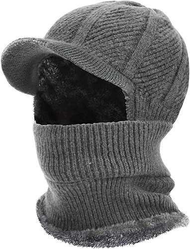 TAGVO - Gorro tejido de invierno estilo pasamontañas, cálida máscara para ciclismo o esquí, talla universal