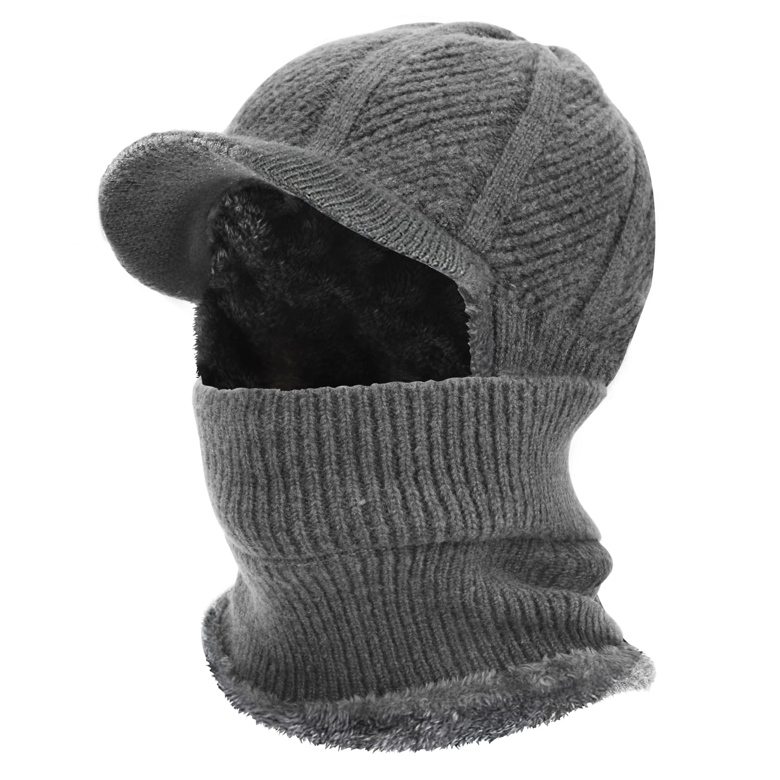 TAGVO Winter Knitted Balaclava Beanie Hat Warm Cycling Ski Mask, Women Windproof Hood, Balaclavas Heavyweight Thermal Fleece