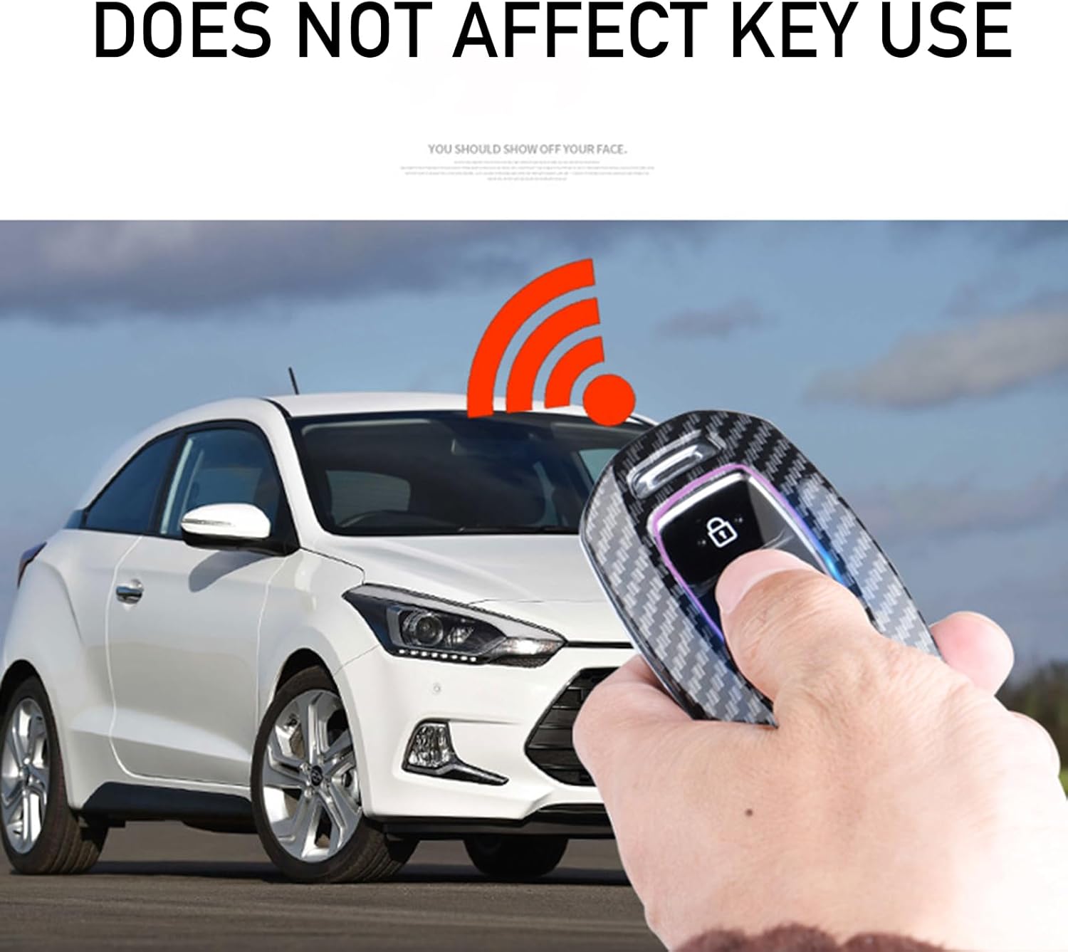 For Hyundai Key Fob Cover, Full Protection Key Fob Case for 2018-2021 2022 2023 Hyundai Santa Fe Kona Venue Palisade Veloster Elantra Accent with Keychain