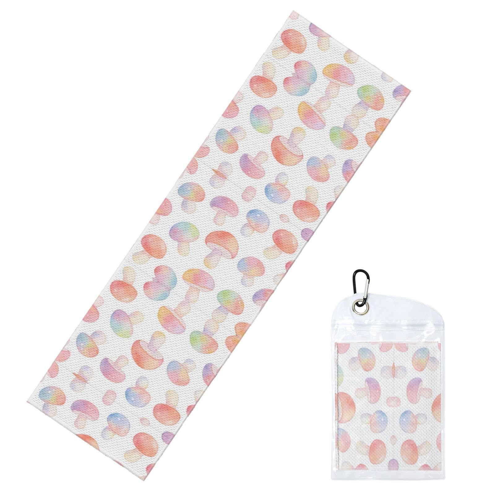 DUYIOKH Watercolor Fungi Print Cooling Towel, Portable Towel for Gym Workout Golf Beach World Cup Sports Hot Weather