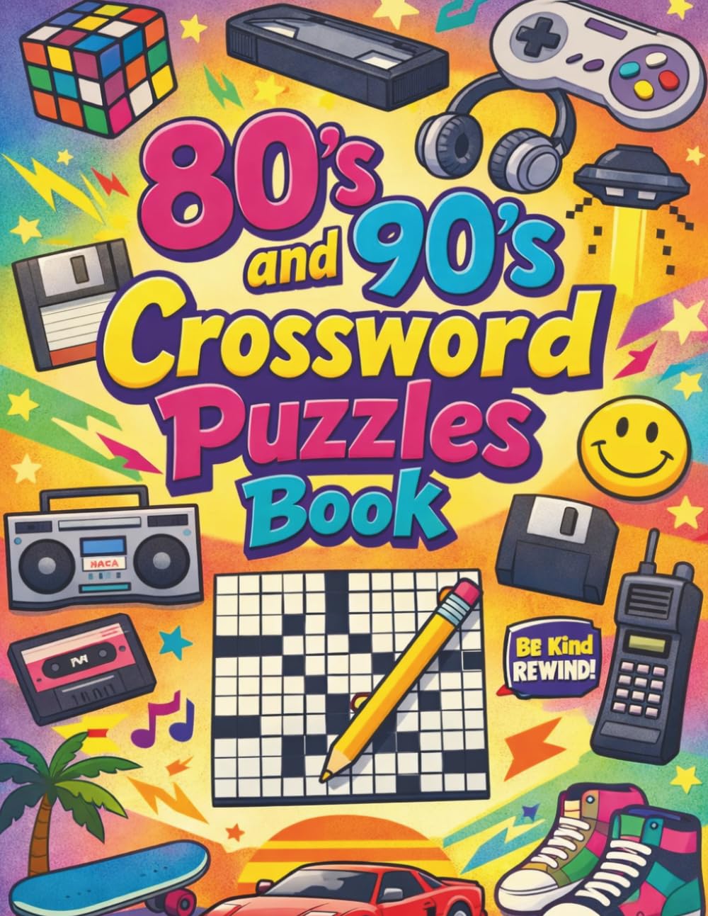 80's and 90's Crossword Puzzles Book: Fun Throwback Crosswords for Adults Who Love the Eighties and Nineties