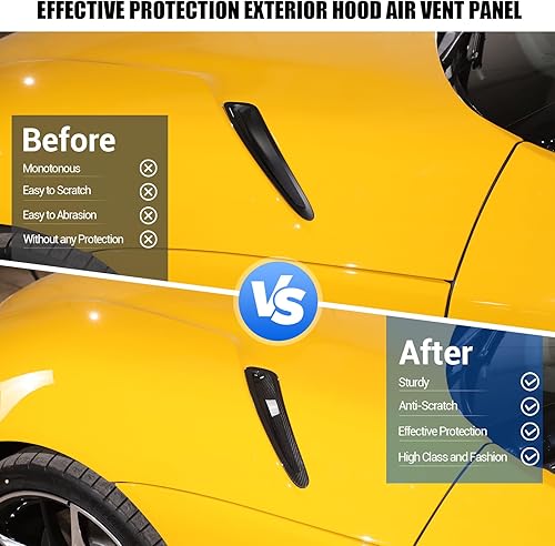 Miniatura 2 de Cubierta de fibra de carbono real para cubierta de ventilación de aire para Toyota Supra GR A90 A91 MK5 2019-2024, calcomanía de moldeo de