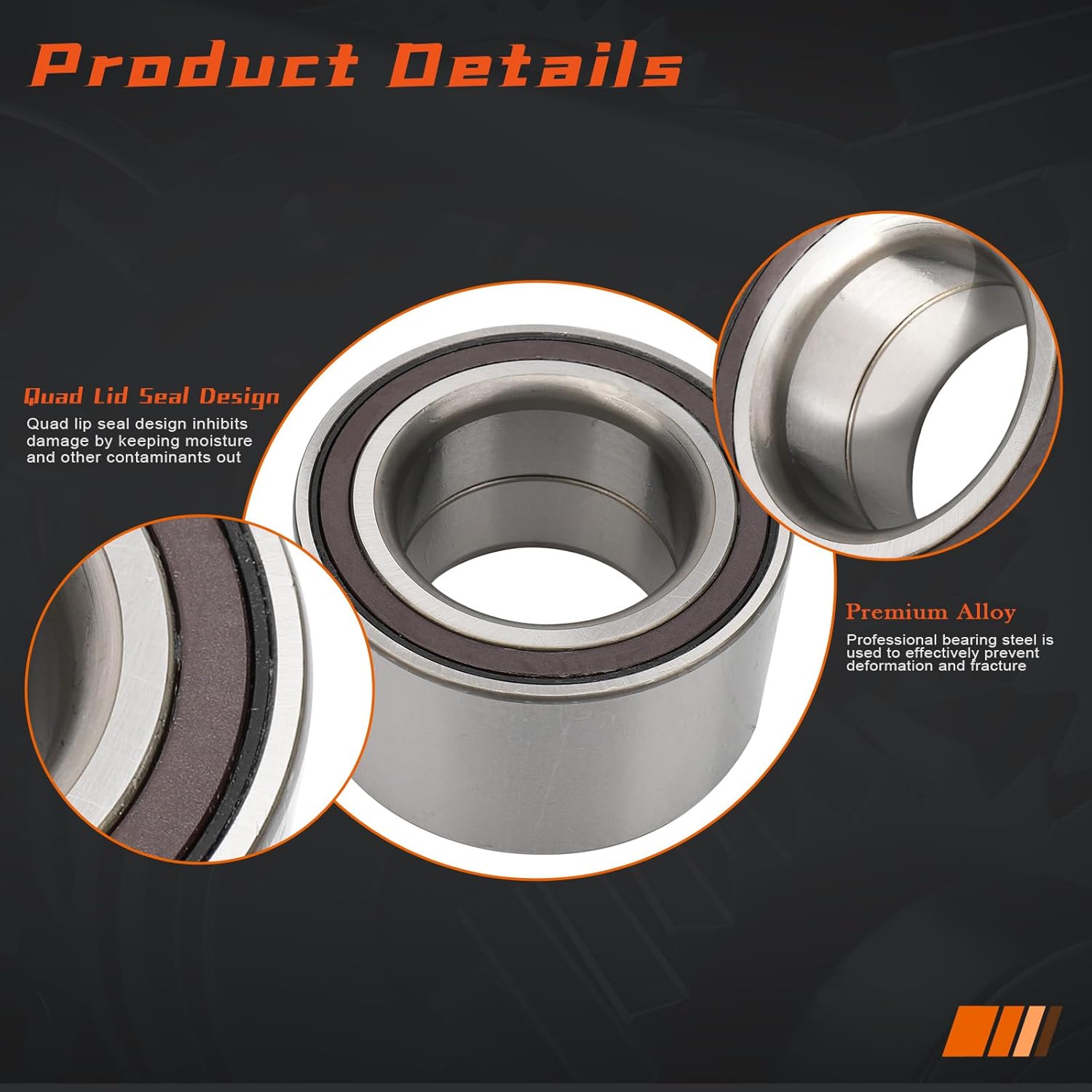 DRIVESTAR 510108 Front Wheel Hub Bearing fit for Mercedes Benz C300, CL550, CLS550, CLS63 AMG, CLS63 AMG S, E350, E400, E550, GLK250, GLK350, S350, S550