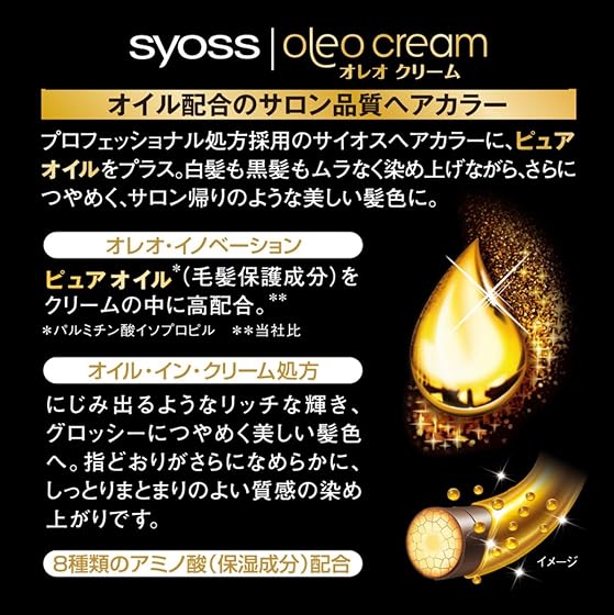 サイオス オレオクリーム ヘアカラー 1A クリアアッシュの商品画像
