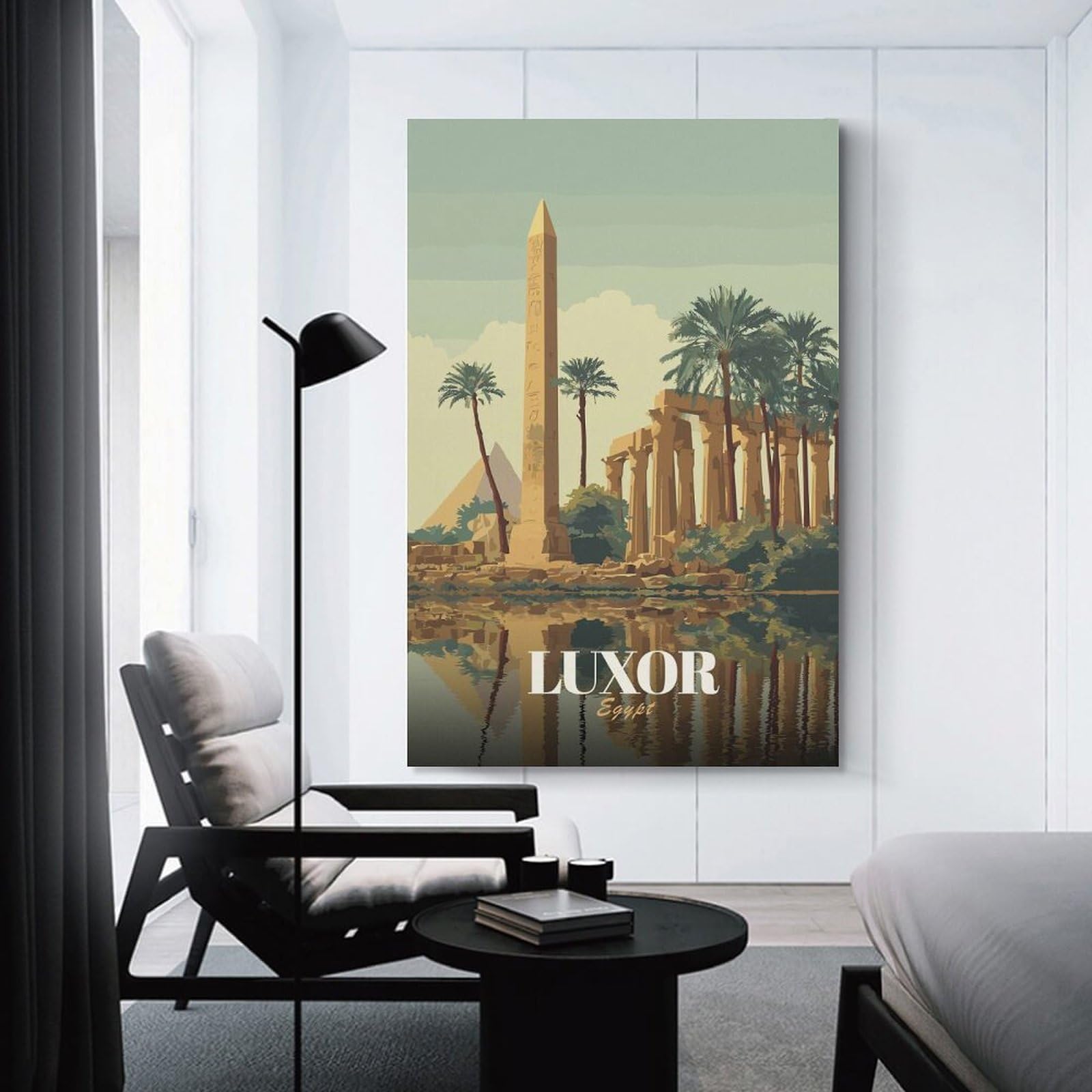 Junmoney Luxor Egypt Travel (4) Canvas Wall Decor, 08x12inch(20x30cm), for Gallery Wall Decor And Room Displays, Wall Decor Suited to Curated Displays