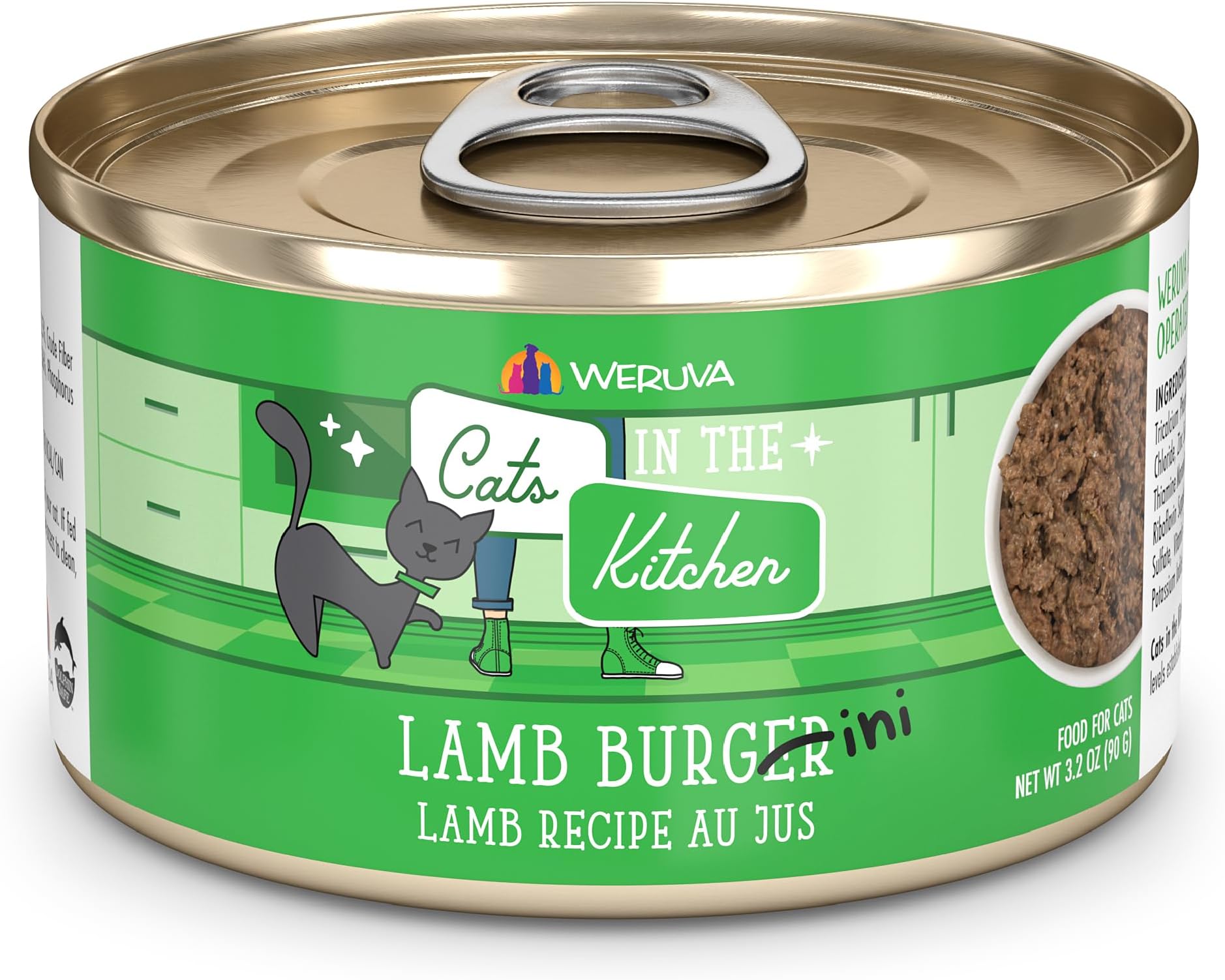 Weruva Cats in the Kitchen Lamb Burgerini Cat Food (3.2 oz (24 can case))
