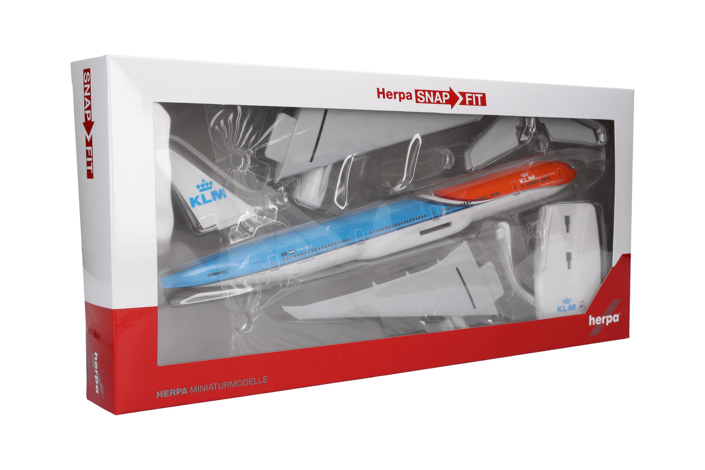 Herpa Snap-fit Airplane Model Boeing 777-300ER KLM Orange Pride on