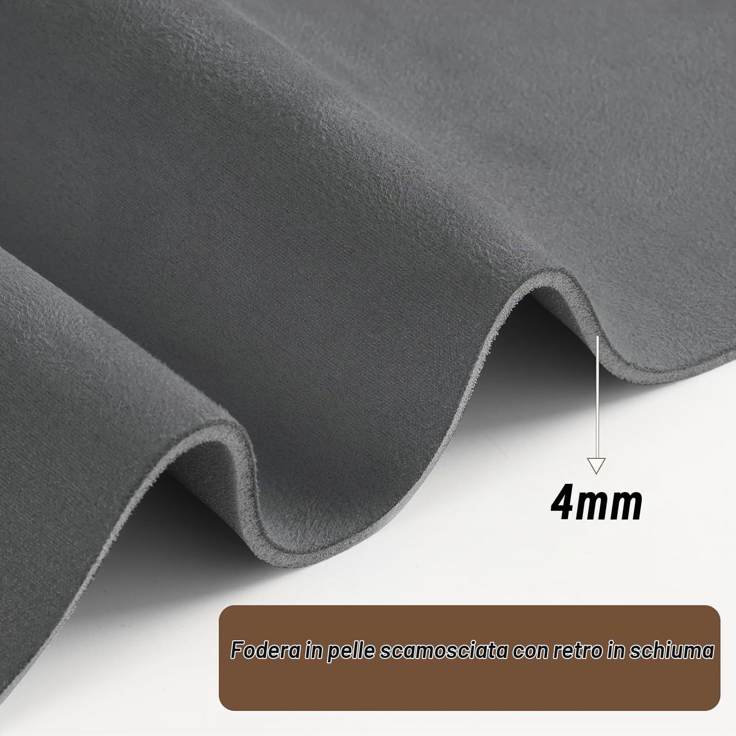 Tessuto per Headliner, Spessore 4 mm, Materiale di Ricambio Interno,per Auto, Camion, SUV, Tetto Camper,(Grigio scuro, 150 x 200 cm)