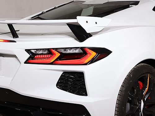 Miniatura 6 de Marco de luz trasera negra, 4 piezas compatibles con Corvette C8 Stingray 2020 2021 2022 2023 cubierta de luz trasera, accesorios de decoración
