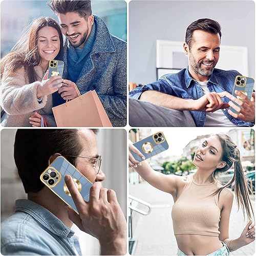 Miniatura 6 de ZIYE Funda para iPhone 14 Pro Max, bonita funda de lujo chapada para teléfono con protección de cámara, funda protectora de silicona TPU para