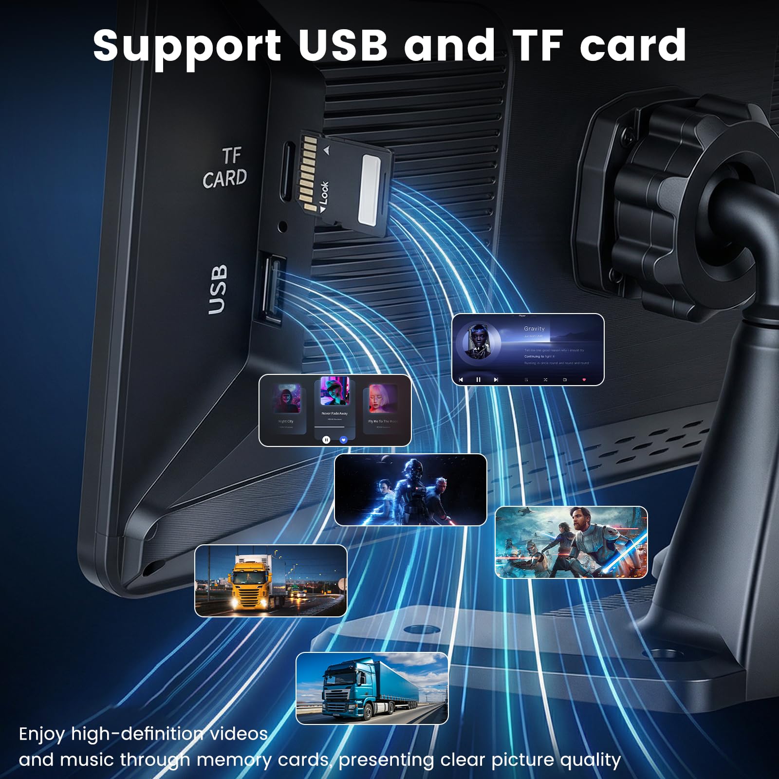 Hodozzy 4 Canali Telecamera di Retromarcia 4K Registrazione in Loop, Monitor Divise Touchscreen 10,1 Pollici con 4 Telecamere Posteriore Visione Notturna Telecamera, Telecamera Auto con BSD, Mirroring