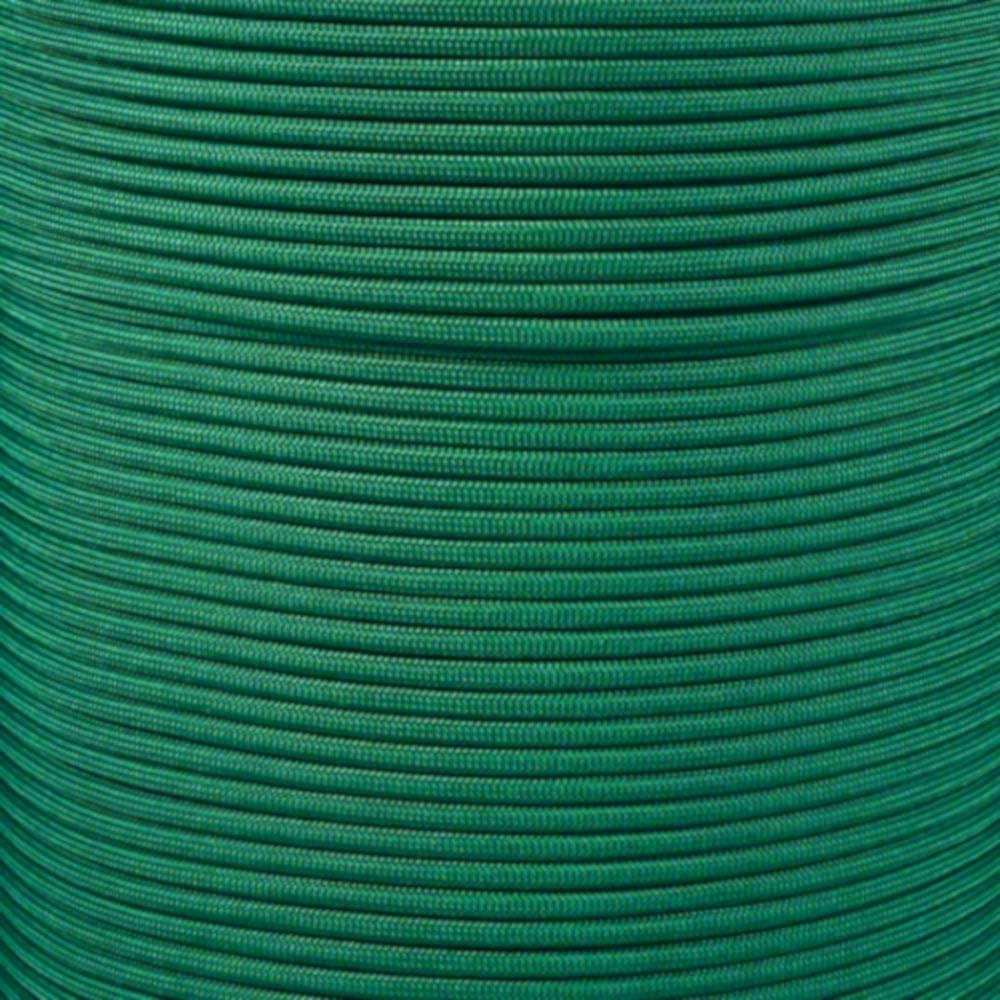 PARACORD PLANET 550 lb, 100 Foot Hank, Kelly Green Parachute Cord. Also known as paracord rope, parachute rope, utility cord, tactical cord, & military cord. USA made to provide durability & strength.