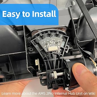 内部ハブユニット交換 BambuLab AMS 2Pro マルチカラー マテリアル システム: ホール センサー ロータリー エンコーダー モーター アセンブリ スムーズな給餌 3D プリンターアクセサリー