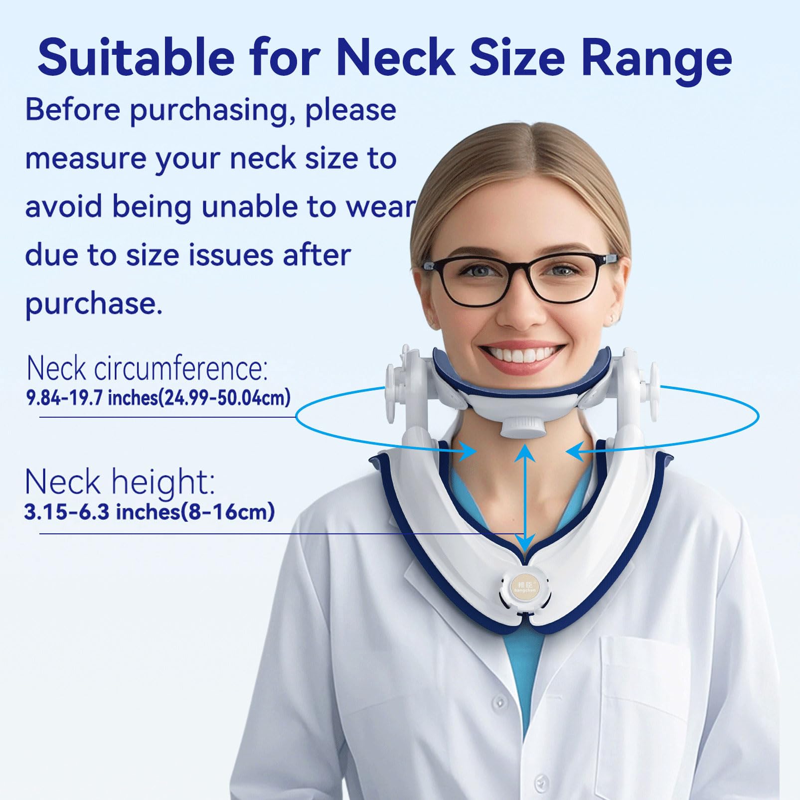Dispositivo di trazione cervicale, barella regolabile per alleviare il dolore, supporto leggero per il collo per decompressione cervicale, design ergonomico per casa, ufficio e viaggio