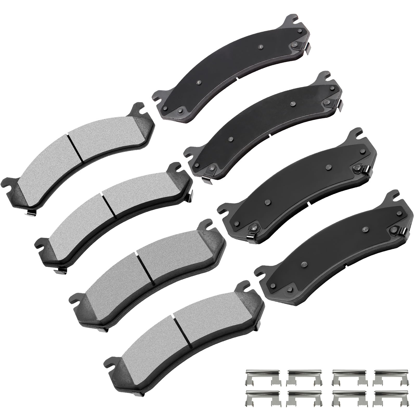 cciyu D784 D785 Front &amp; Rear Semi-Metallic Disc Brake Pads Kit For Chevrolet Astro Silverado 1500 Silverado 1500 HD For GMC Safari Sierra 1500 Sierra 1500 HD Sierra 3500 HD For Hummer H2 8PCS