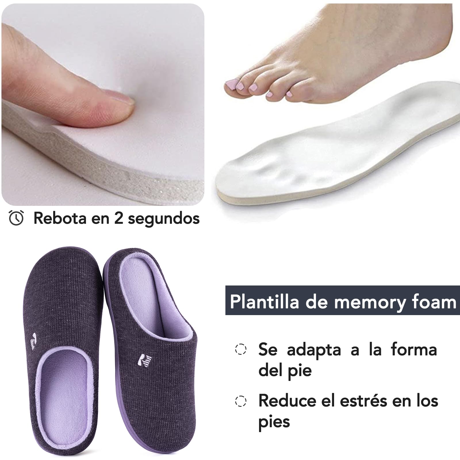 RockDove Zapatilla de dos Tonos y Espuma Viscoelástica para Mujer
