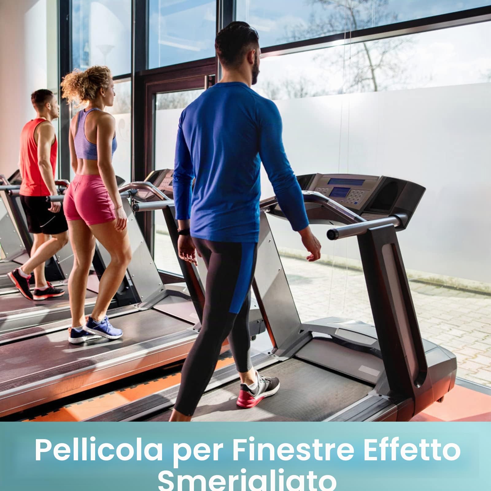 DOWELL Pellicola autoadesiva per finestre, opaca, 90 x 400 cm | Pellicola protettiva opaca per esterni e interni, adesiva, statica, per porte in vetro smerigliato