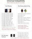 Wireless Charging Station for Samsung Devices, ADADPU 3 in 1 Charger Stand for Galaxy S26 S25 S24 S23 Ultra S22 S21 Z Flip Fold 4, Fast Charger Dock for Galaxy Watch 6/5/4/3/Pro, Buds