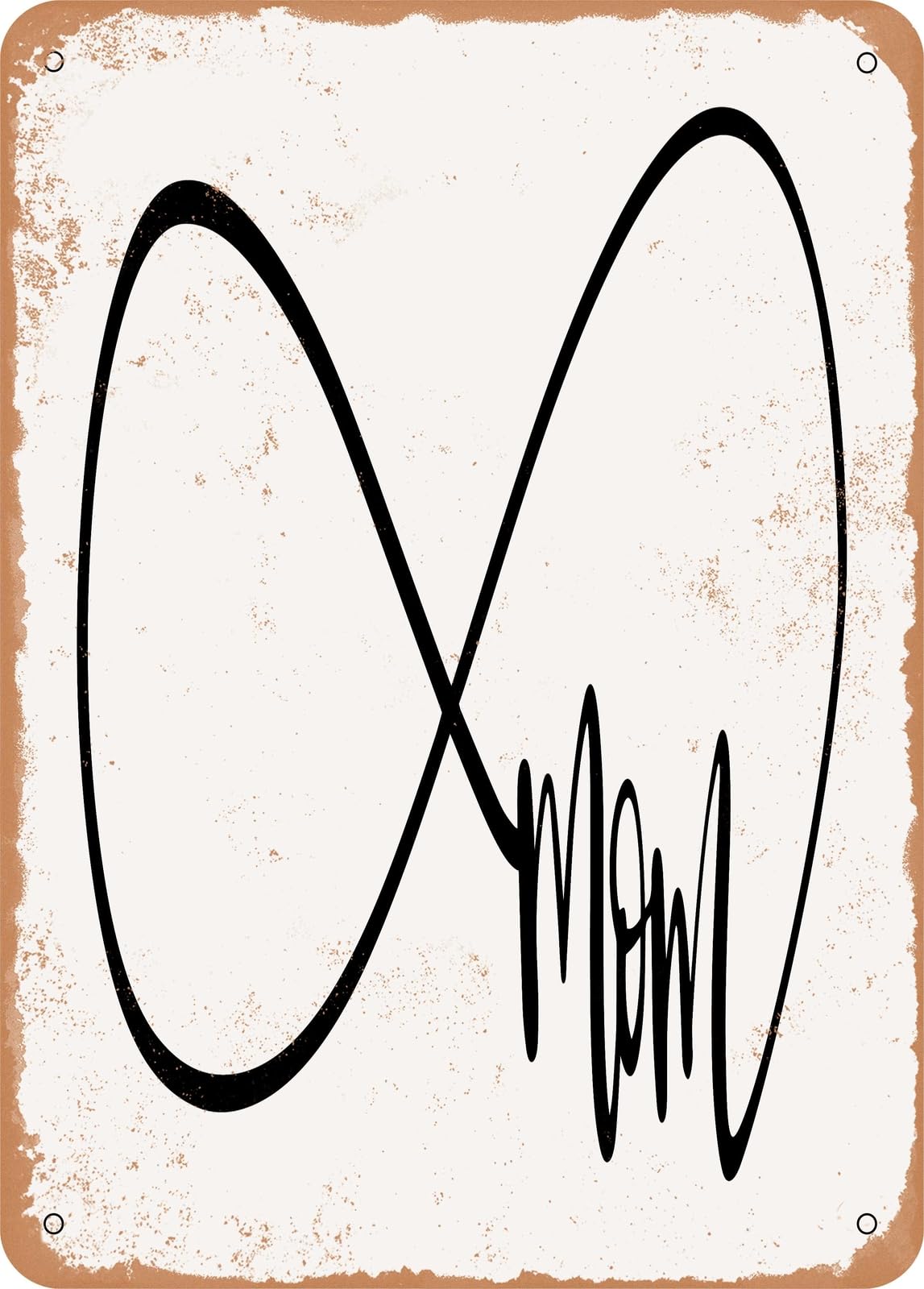 Miaomansenstore Metal Sign - Infinite Mom - Vintage Rusty Look Home Decor