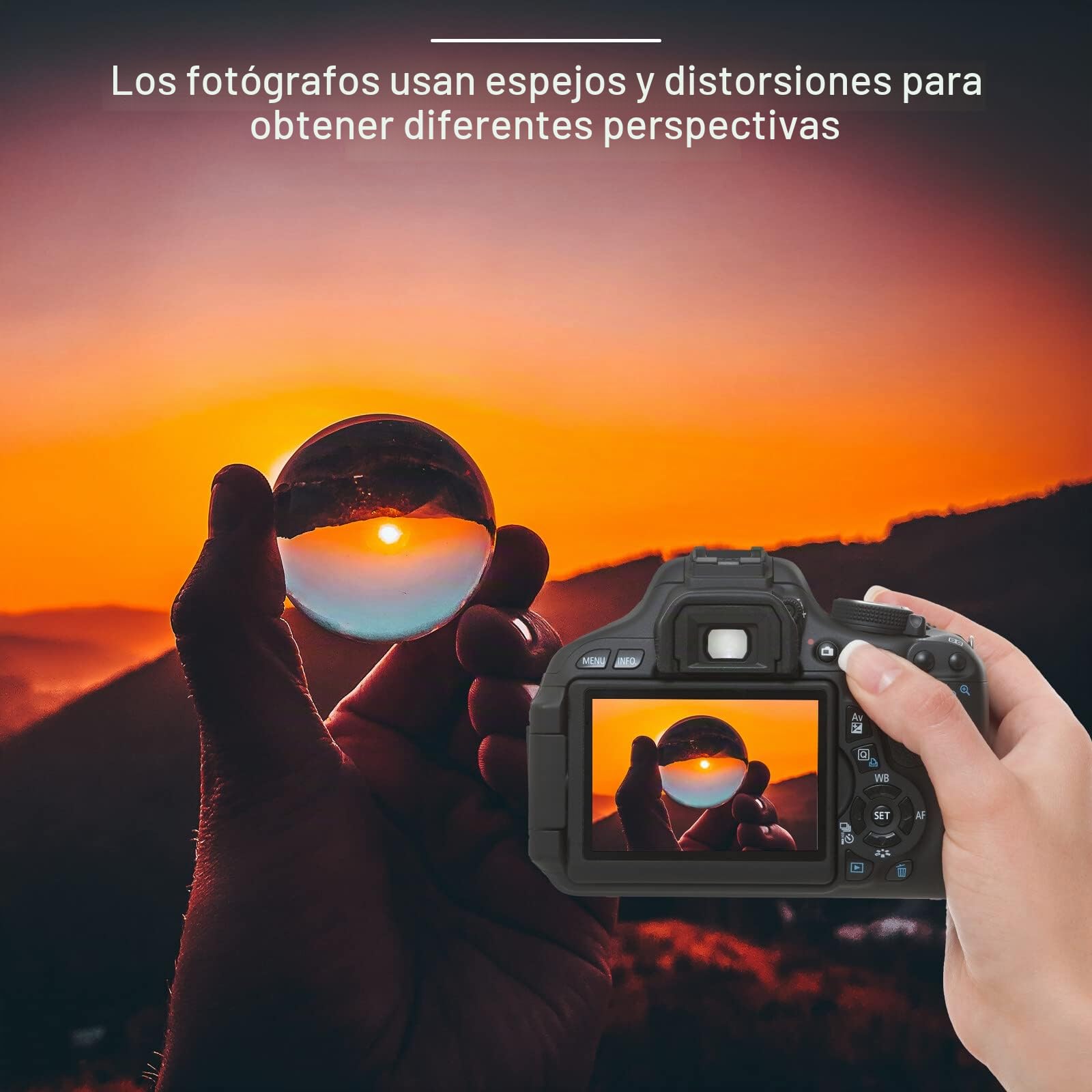 Bola de cristal K9 80 mm transparente para adivino fotógrafo