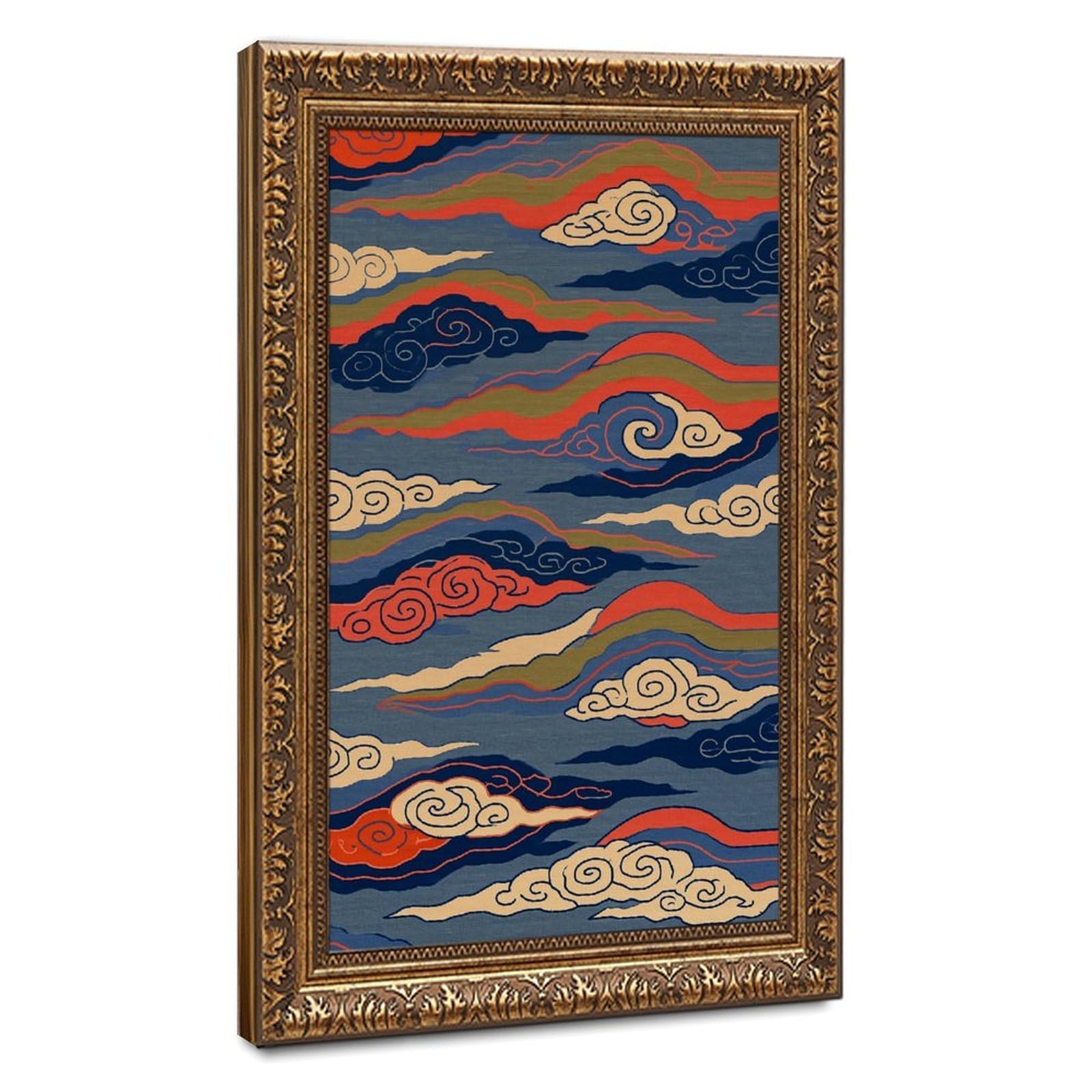 Traditional Chinese Auspicious Cloud Pattern Poster(2) Canvas Poster