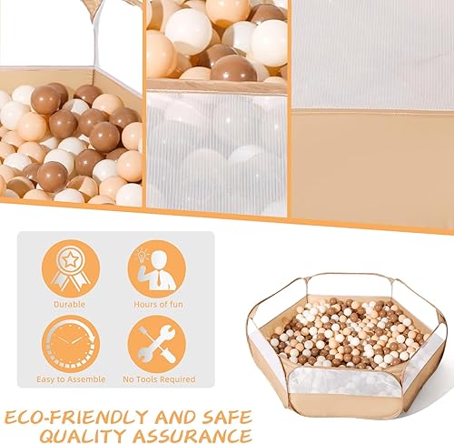 Miniatura 44 de Pozo de bolas plegable para niños pequeños, grandes hoyos de bolas desplegables para niños, tienda de campaña para gatear, corralito para piscina