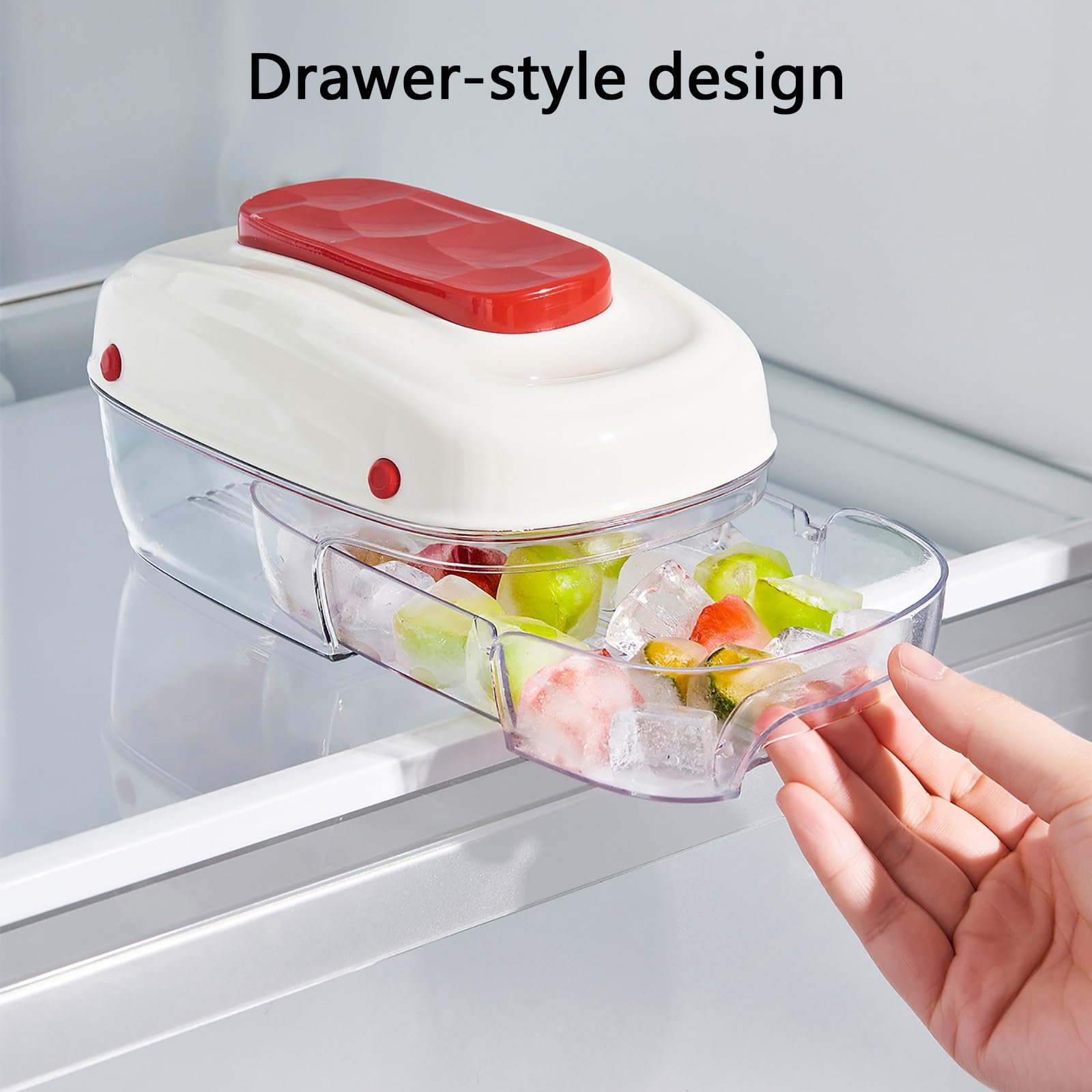 Moldes Helados, Molde para Helados, con Tapa | Fáciles de Limpiar, Desmoldado Rápido, para Uso en Casa, Bar, Cocina y Refrigerador(Red)