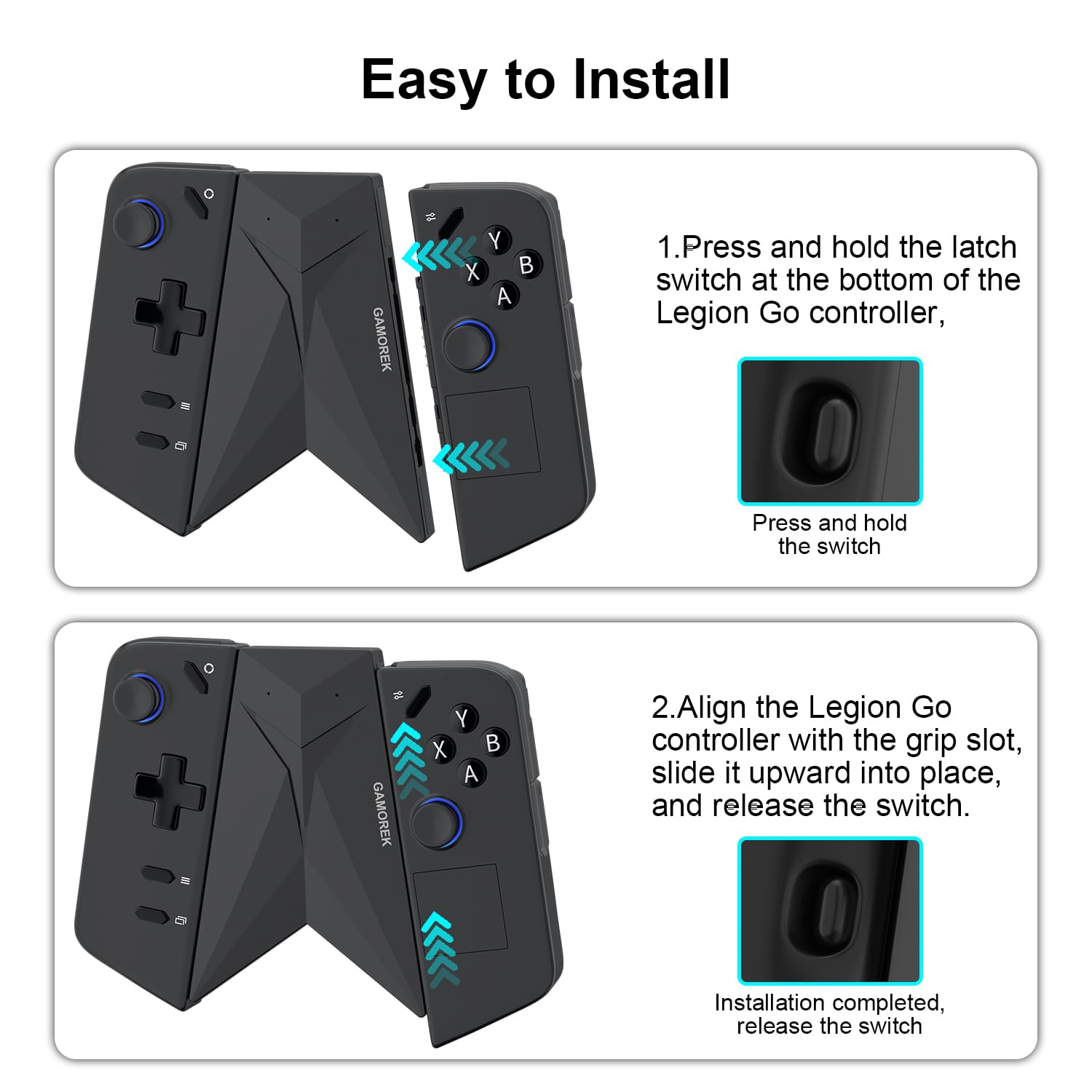 Gamorek Conector de controladores compatible con accesorios Lenovo Legion Go