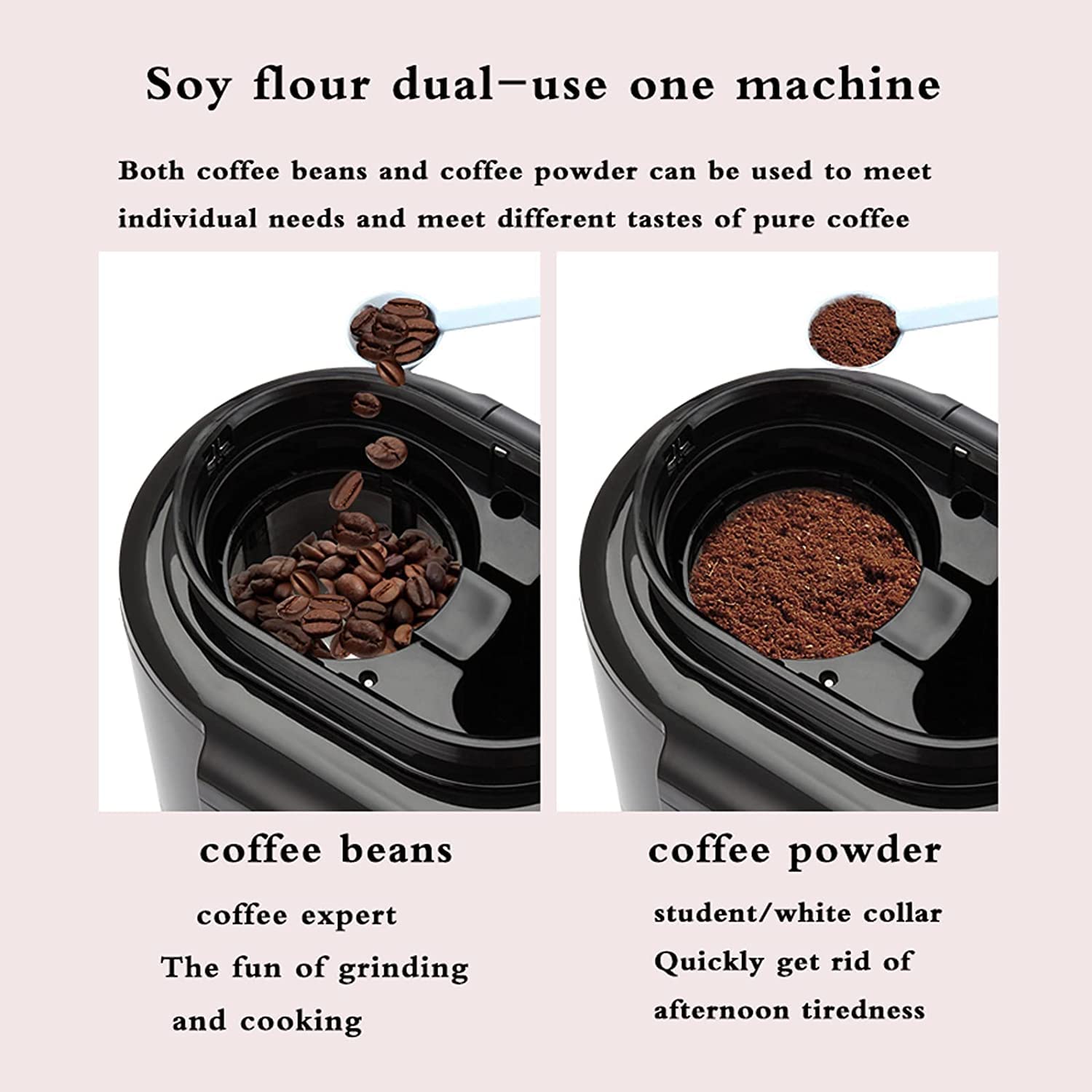 Macchina per caffè Espresso Completamente Automatica Mini Macchina per caffè Americano per la casa, Spessore Regolabile, Display LCD, macinazione a Mano Imitazione, 270x220x17 3 cm