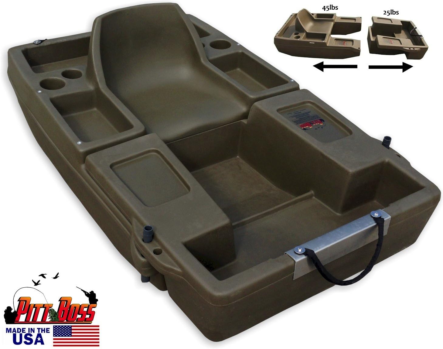 Pitt Boss The 3 Boats-in-One. Trolling Boat, Row Bow, Pontoon Kick Boat