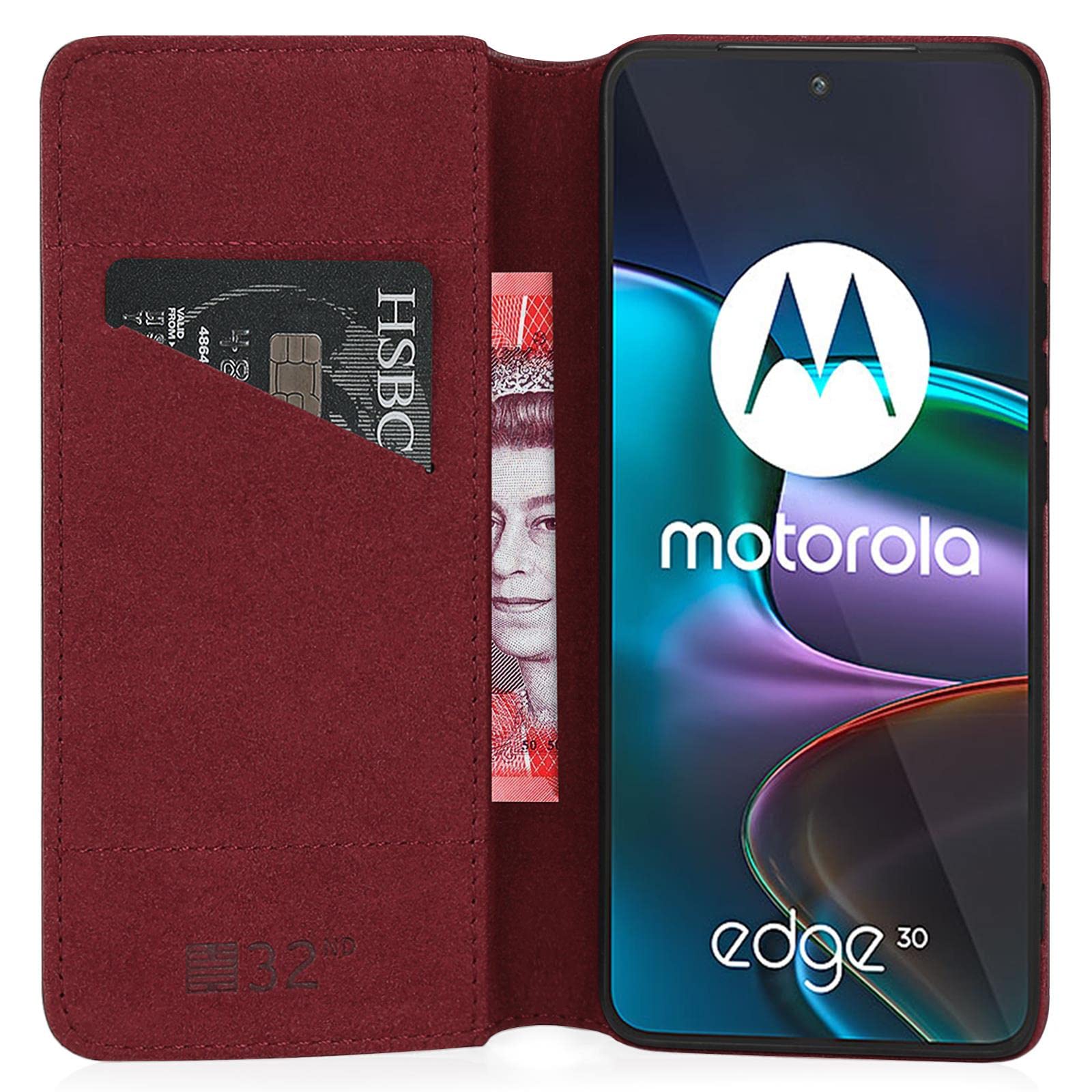 Echtleder-Hülle Für Motorola Moto G7 & G7 Plus: Mit Kartenfach, Magnetverschluss & Standfunktion