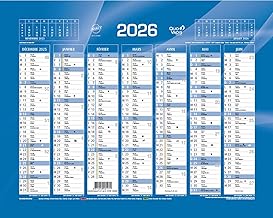 QUO VADIS - Blue Bank Calendar - Year 2026 - 27 x 21 cm Rigid Cardboard