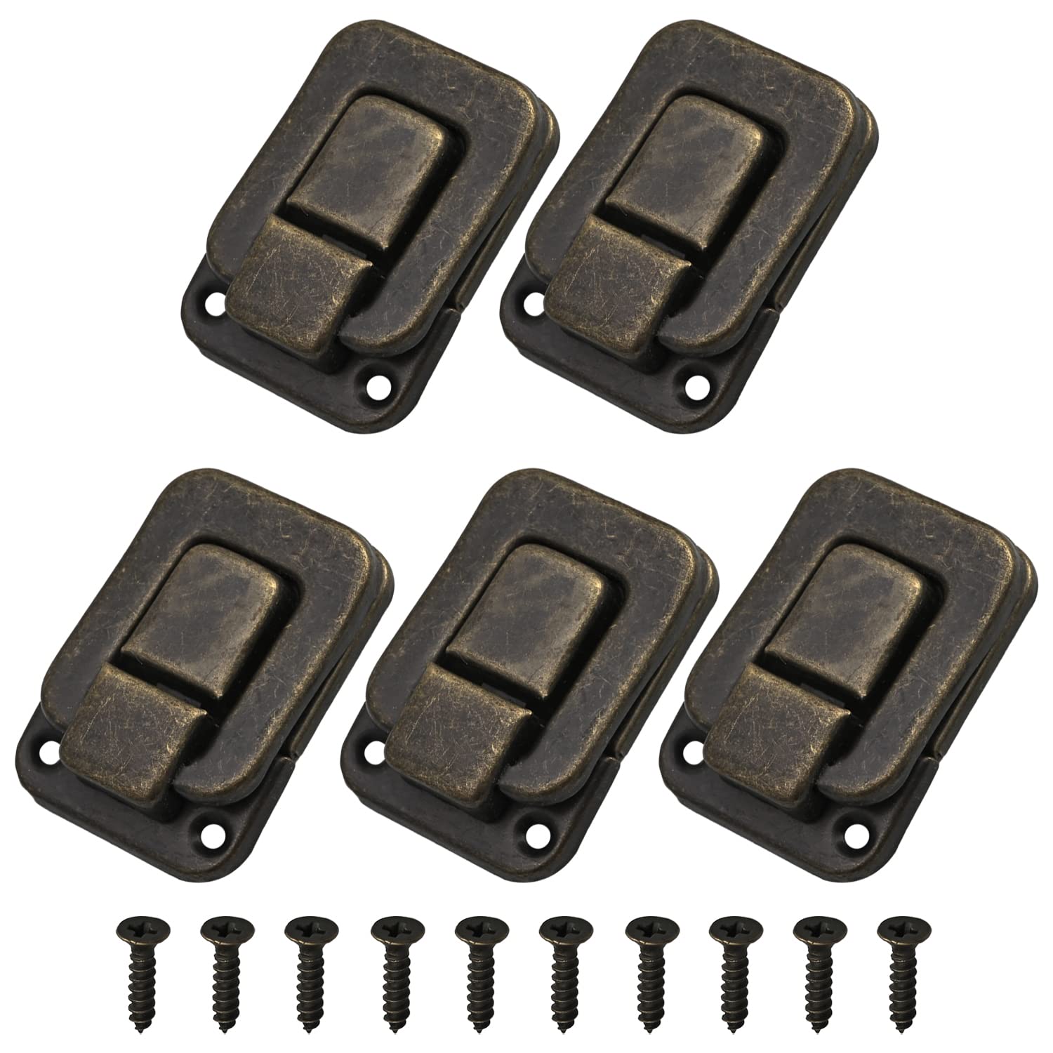 Mromax Bronze Tone Bags Wooden Case 40Mm Length Iron Box Toggle Latch Hasp Lock Retro Decorative 5Pcs / 10Pcs