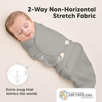 KeaBabies 3pk Organic Baby Swaddles for Newborns, 0.5 TOG Ripple, 0-3M