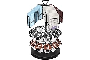 ULG Coffee Pod and Tea Bag Organizer Carousel Stand, K Cup Holder