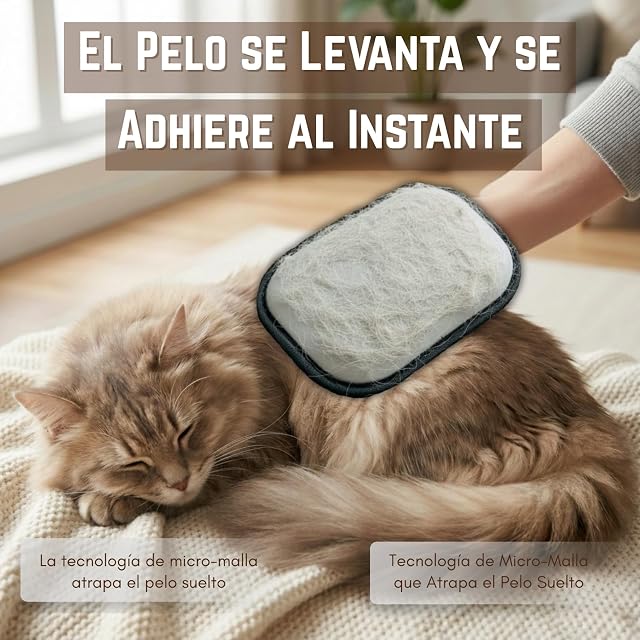 Foto 5 de 7 de Kibbu. 2 Piezas Guante Quitapelos Electrostático De Doble Cara Para Perros Y Gatos Guantes Quitapelos…