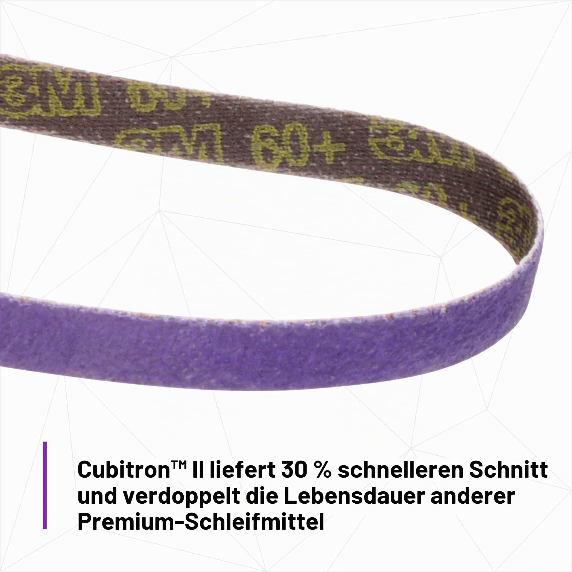 3M Cubitron II Feilenband, 33439, 60+ Körnung, 0,95 cm x 33 cm, Packung mit 10 Feilenbändern, harzgebunden, zum Entfernen von Punktschweißnähten