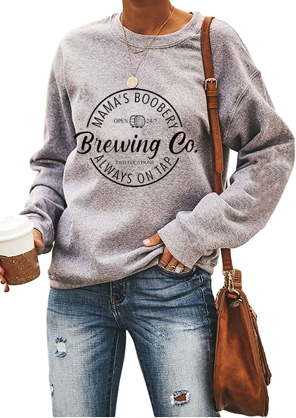 Dahuiya Mama’s Boo-tiful Sweatshirt: Funny Women’s Halloween & Thanksgiving Brewing Co. Blouse