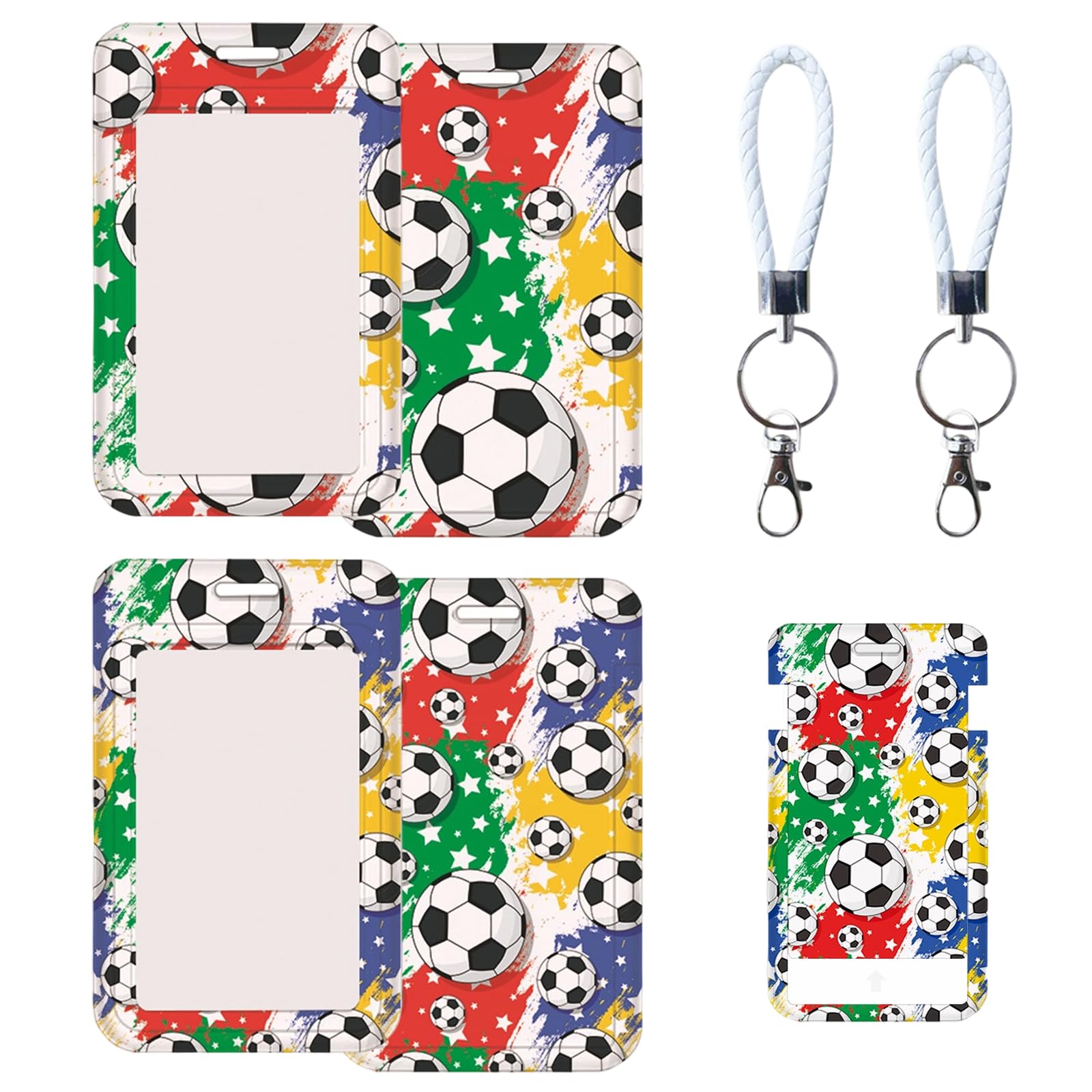 Porta Badge Con Cordino A Tema Calcio – Staccabile, Trasparente E Impermeabile, Per Scuola, Ufficio E Carte Di Credito (Nero Porta Badge Con Cordino A Tema Calcio – Staccabile, Trasparente E Impermeabile, Per Scuola, Ufficio E Carte Di Credito (Nero