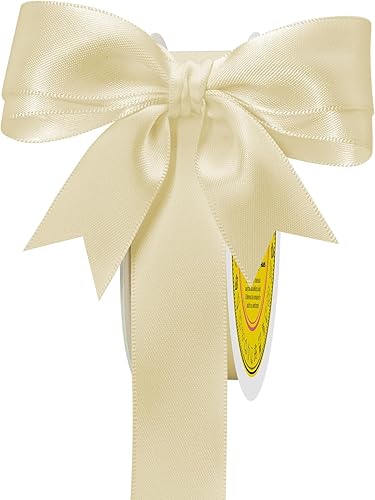 Miniatura 1358 de Cinta de satén verde esmeralda de doble cara de 1-1/2 pulgadas x 50 yardas, cinta de poliéster verde esmeralda para envolver regalos, muy adecuada