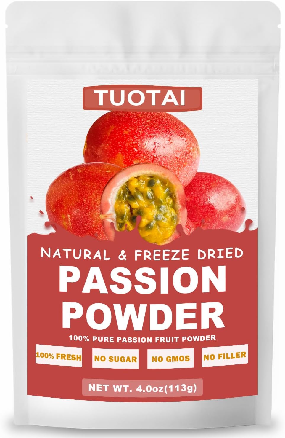 Freeze Dried Passion Fruit Powder, 4 Ounces, Passion Fruit Powder for Cake, Drinks and Baking Food