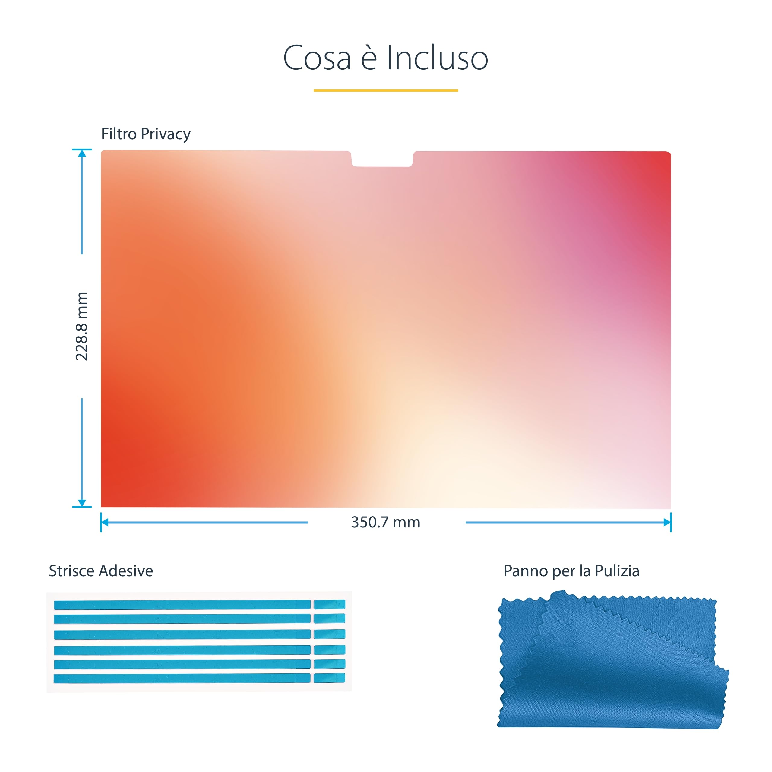 StarTech Filtro Privacy per MacBook Pro 16" Antiriflesso, Opaco/Lucido Oro | Doppia Finitura, Pellicola Protettiva, Rimovibile