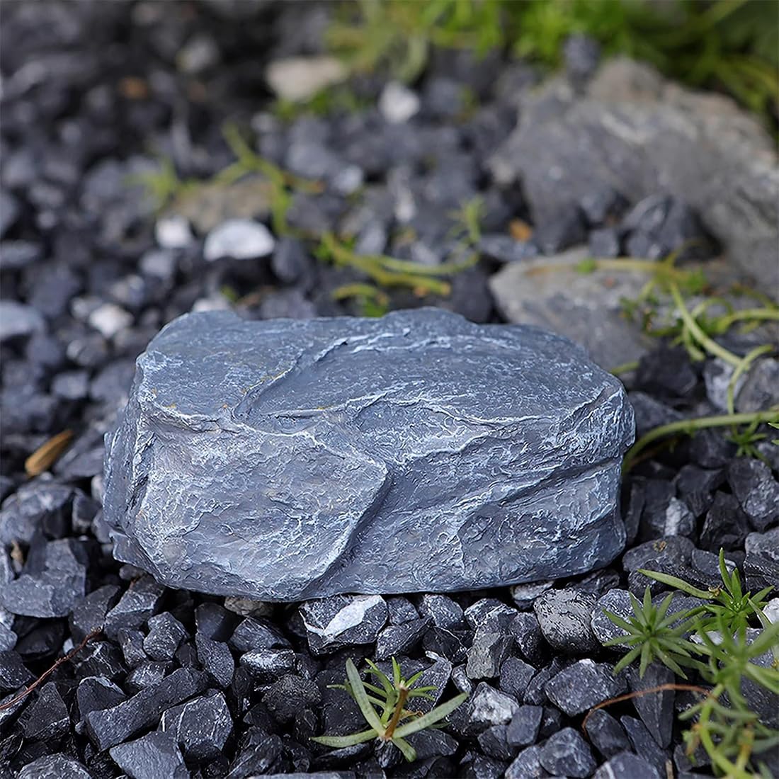 SURALIN 1 escondite secreto para llaves al aire libre, caja fuerte invisible de piedra para llaves, ideal para jardín, terraza y exteriores