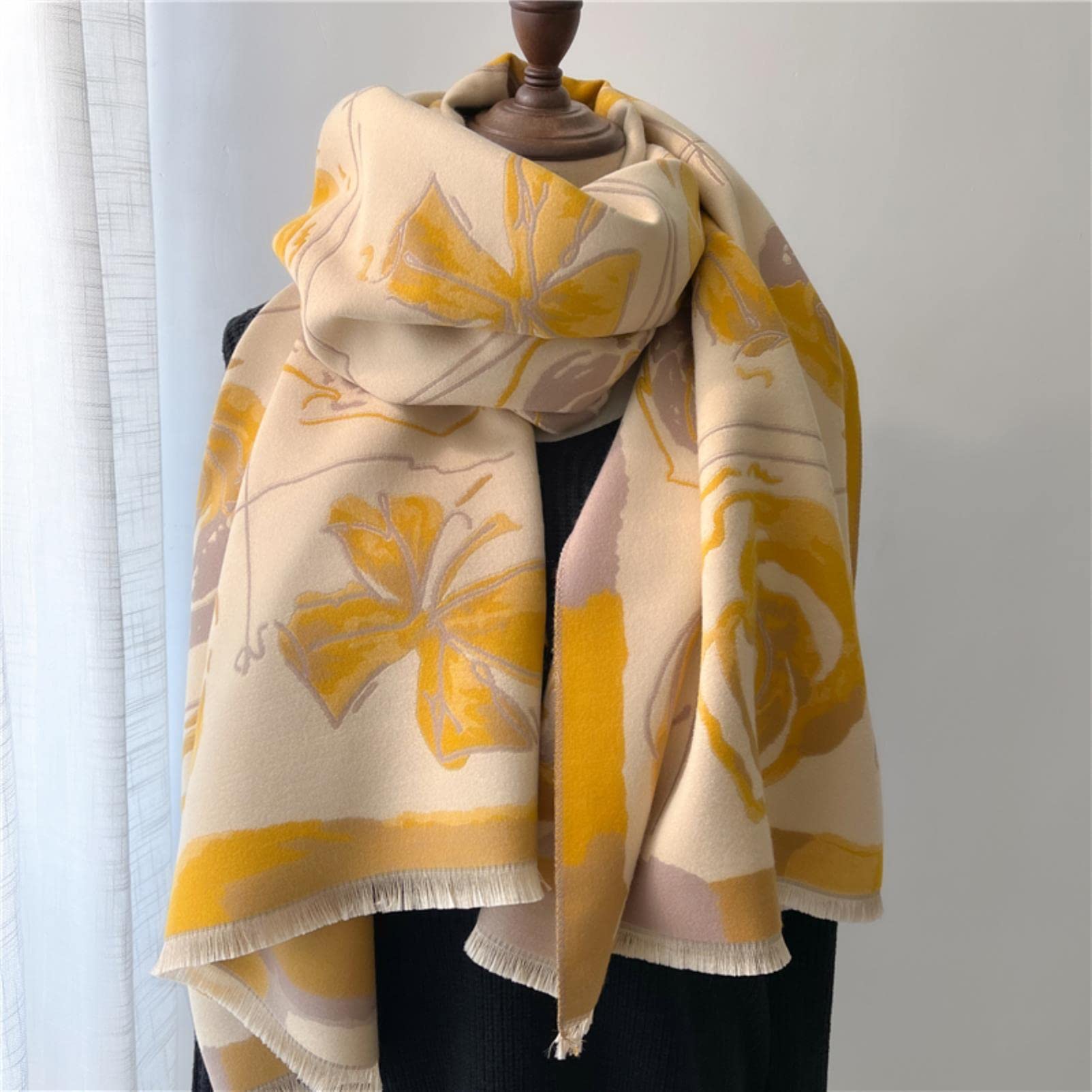 URYYRIT Sciarpa Donne Cashmere Scialle Scarf Design Spesso Coperta Inverno Inverno Scarf Poncho